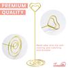 IMAMIN 16pcs Place Card Holders, 8.75 Inches Tall Table Number Holders, Gold Picture Holder for Tables with Heart Shaped Clip for Wedding, Photos, Food Signs, Memo Notes, Restaurant, Birthday view 3