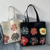 Women canvas Tote Bag for Women Shoulder Bag with zipper Work Beach Travel and Shopping Grocery Bag view 4