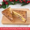 ASTARON 100pcs Christmas Wax Paper Sheets for Food Wrapping, Christmas Greaseproof Tissue Wax Paper for Candy Cookies Sandwich Wrapping Fried Food Basket Liner(Brown Red) view 3