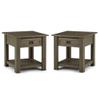 Home Square 2 Piece Wood End Table Set in Distressed Gray view 1