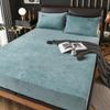 CFYCYHDZHT Bedding Best for Hotel Home,Warm Thick Crystal Velvet Deep Pocket Fitted Sheet, Solid Color Mattress Protector for Adult Bedroom Bed Cover Green 200220cm view 1
