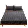 CFYCYHDZHT Comfy Sheets,Thick Warm Crystal Velvet Solid Color Mattress Protector, Bedroom Homestay Guest Room Ruffle Bedding Bed Sheet Khaki 15020030cm view 2