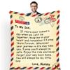 Customized Air Mail Blanket, for Couples, Love Blanket Anniversary, Birthday, Christmas, Best and Premium Quality Blanket, Super Soft and Warm Blanket (to My Son, 50"x60") view 1
