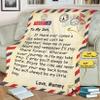 Customized Air Mail Blanket, for Couples, Love Blanket Anniversary, Birthday, Christmas, Best and Premium Quality Blanket, Super Soft and Warm Blanket (to My Son, 50"x60") view 2
