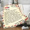 Customized Air Mail Blanket, for Couples, Love Blanket Anniversary, Birthday, Christmas, Best and Premium Quality Blanket, Super Soft and Warm Blanket (to My Son, 50"x60") view 4