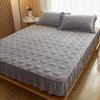 CFYCYHDZHT Bedding Fitted Sheet,Thick Warm Crystal Velvet Solid Color Mattress Protector, Bedroom Homestay Guest Room Ruffle Bedding Bed Sheet Light Grey 1 20022030cm view 1