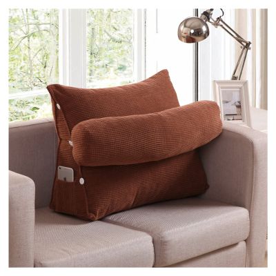 AYLYHD Reading & Bed Rest Pillow, Daybed Backrest Wedge Pillow Support Cushion Adjustable Neck Pillow for Reading/Relaxing/Watching TV (Color : B, Size : 45x40x22cm)