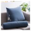 AYLYHD Back Rest Bed, Bed Backrest Cushion, Sofa Bed Upholstered with Headrest Bedside Cushion Triangle Pillow Sofa Large Backrest Office Bay Window Lumbar Pillow, Washable view 1