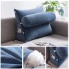 AYLYHD Back Rest Bed, Bed Backrest Cushion, Sofa Bed Upholstered with Headrest Bedside Cushion Triangle Pillow Sofa Large Backrest Office Bay Window Lumbar Pillow, Washable view 2