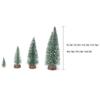 10Pcs 6 Inch Mini Christmas Tree Pin Tree with Snow Covered Tabletop Xmas for Miniature Scenes, Christmas Crafting and Home Party Decoration view 4