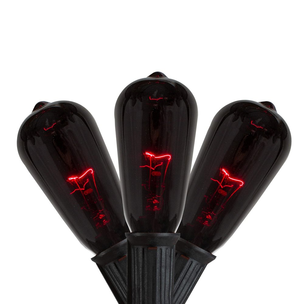 Northlight Edison E17 Halloween Light Set - 9' Black Wire - Purple Lights - 10ct