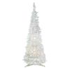 6' Pre-Lit White Tinsel Pop-Up Artificial Christmas Tree, Clear Lights view 1