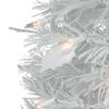 6' Pre-Lit White Tinsel Pop-Up Artificial Christmas Tree, Clear Lights view 2