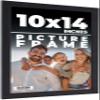 10x14 Frame Black Real Wood Picture Frame Width 0.75 Inches | Interior Frame Depth 0.5 Inches | Noir Classique Mid Century Photo Frame Complete with UV Acrylic, Foam Board Backing & Hanging Hardware view 1