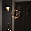 LED Lighted Hanging Ball Christmas Decoration - 8" - Warm White Lights view 2