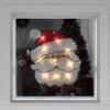 12" Lighted Santa Claus Christmas Window Silhouette view 2