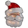 12" Lighted Santa Claus Christmas Window Silhouette view 3