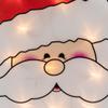 12" Lighted Santa Claus Christmas Window Silhouette view 4