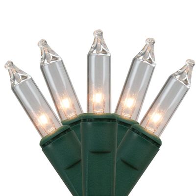 Northlight Mini Christmas Lights - Clear - 60' Green Wire - 300ct