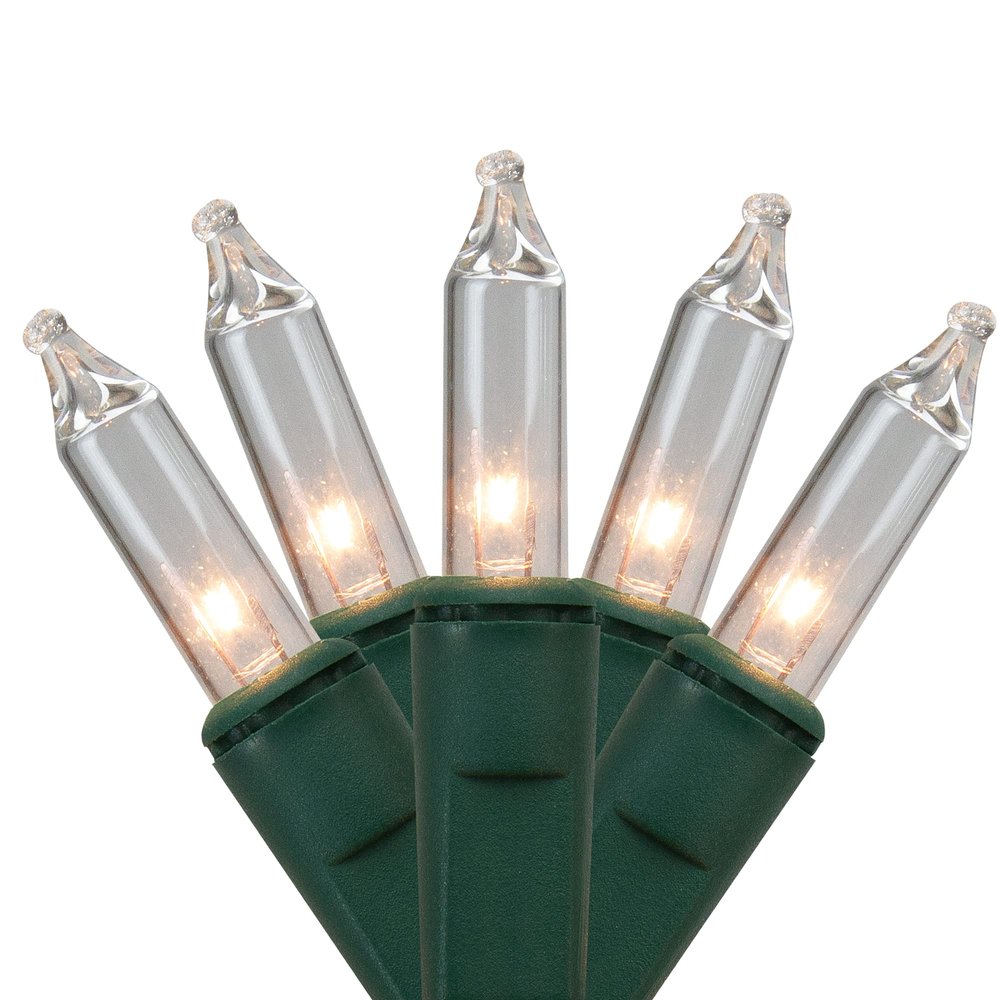 Northlight Mini Christmas Lights - Clear - 60' Green Wire - 300ct