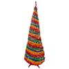 6' Pre-Lit Rainbow Tinsel Pop-Up Artificial Christmas Tree, Clear Lights view 1