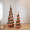 6' Pre-Lit Rainbow Tinsel Pop-Up Artificial Christmas Tree, Clear Lights view 2