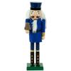 Northlight 14" Blue and Gold Wooden Mail Carrier Christmas Nutcracker view 1
