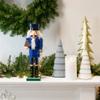 Northlight 14" Blue and Gold Wooden Mail Carrier Christmas Nutcracker view 2
