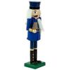 Northlight 14" Blue and Gold Wooden Mail Carrier Christmas Nutcracker view 3