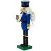 Northlight 14" Blue and Gold Wooden Mail Carrier Christmas Nutcracker view 4