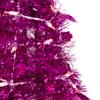 4' Pre-Lit Pink Tinsel Pop-Up Artificial Christmas Tree, Clear Lights view 3