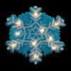 11.75" Lighted Blue and White Snowflake Christmas Window Silhouette view 2