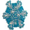 11.75" Lighted Blue and White Snowflake Christmas Window Silhouette view 4