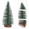 10Pcs 10Cm Christmas Tree Miniature Pin Tree with Wooden Base DIY for Home Party Decor view 3
