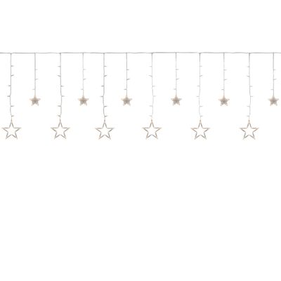 Northlight LED Star Curtain Christmas Lights - Clear - 17' Clear Wire - 138ct