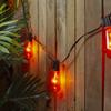 Northlight Edison E17 with C9 Base Christmas Lights - Orange - 9' Black Wire - 10ct view 2