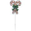 Lighted Holographic Candy Cane Outdoor Christmas Pathway Markers - 25.5" - Set of 3 view 4