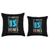 13th Birthday Shirt for Kids Gift Age 13 Year Old Boys Girls Throw Pillow view 3