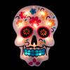 Northlight 15" Lighted Sugar Skull Day of The Dead Window Silhouette Decor view 2