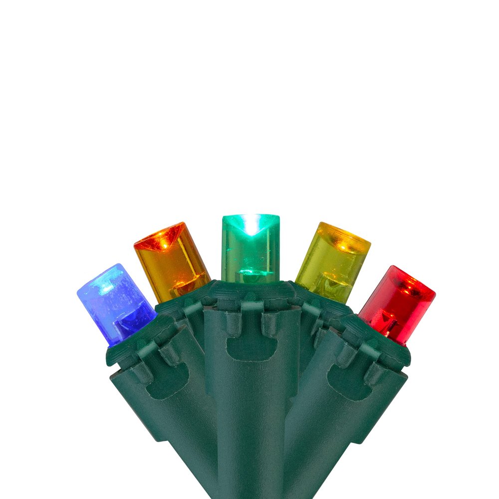 Northlight Wide Angle Christmas Lights - Multi-Color LED - 49' Green Wire - 200ct