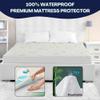 Bamboo Mattress Protector with Zipper - 100% Waterproof Queen Size Cooling Mattress Cover - Ultra Soft Jacquard Fabric Breathable Noiseless Mattress Pad Covers - Zippered Mattress Encasement view 2