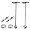 Juvielich Ceiling Mount Bracket Wardrobe Rod Lever Support Holder Pipe Curtain Rod Flange Socket 32x80mm 2PCS view 1