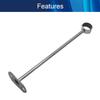 Juvielich Ceiling Mount Bracket Wardrobe Rod Lever Support Holder Pipe Curtain Rod Flange Socket 32x80mm 2PCS view 3