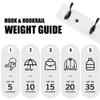 Badiano Wooden Coat Rack, Wall-Mounted Organizer for Closet, Entryway, Hallway, Foyer, Bedroom, Heavy Duty Double Hooks for Hanging Towels, Bags, Hats, Jackets, Key (WhiteBlack, 3 Hooks) view 3