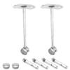 Juvielich 25mm Closet Rod Flange Holder 2PCS Closet Pole Sockets for Ceiling Wardrobe Bracket Shower Curtain Rod Flange Socket view 1