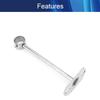 Juvielich 25mm Closet Rod Flange Holder 2PCS Closet Pole Sockets for Ceiling Wardrobe Bracket Shower Curtain Rod Flange Socket view 3