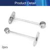 Juvielich 25mm Closet Rod Flange Holder 2PCS Closet Pole Sockets for Ceiling Wardrobe Bracket Shower Curtain Rod Flange Socket view 4