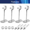 Juvielich Ceiling Mount Bracket 32x80mm Wardrobe Rod Lever Support Holder Pipe Curtain Rod Flange Socket 4PCS view 3