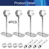 Juvielich Ceiling Mount Bracket 32x80mm Wardrobe Rod Lever Support Holder Pipe Curtain Rod Flange Socket 4PCS view 4