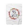 95th Birthday Gifts for Women - 95 Years Loved - 95 Year Old Present for Her for Couch Bed Sofa Colorful Cute Design - Sherpa Fleece Throw Blanket 50x60 view 2